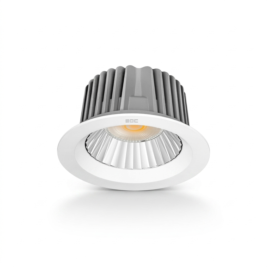 چراغ سقفی توکار ایشاین گرد بدنه سفید 45 وات EDC