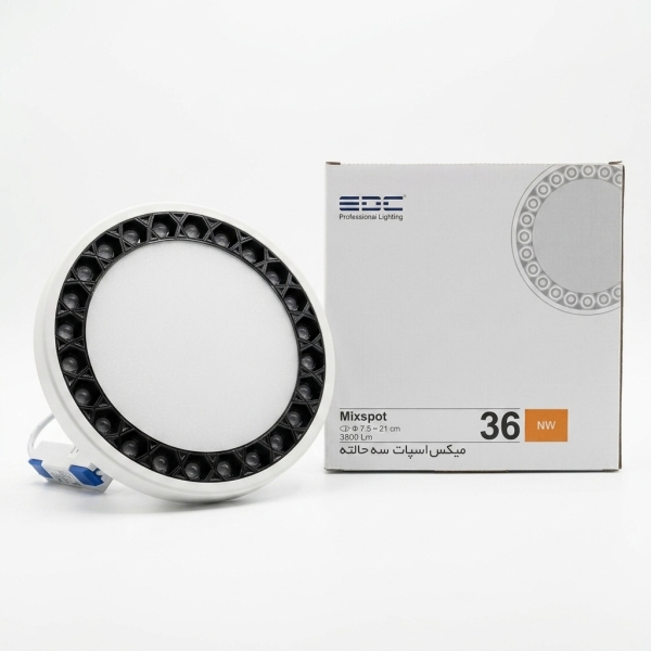 پنل سقفی توکار 36 وات میکس اسپات سایز شو سه حالته EDC